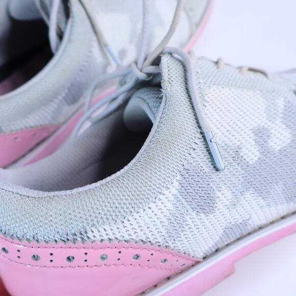 G/FORE Ghost Cap Toe Gallivanter Golf Shoes White Pink Oxford Camo Women's 10 - Picture 3 of 7